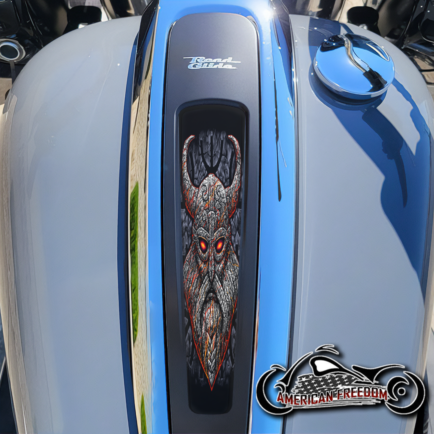 Harley 2021+ Street & Road Glide Dash Insert - Odin Stone Viking